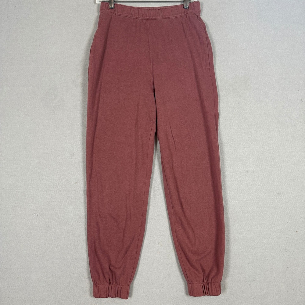 Hollister Joggers Womens Small Ultra High-Rise Maroon Fleece Lined Activewear